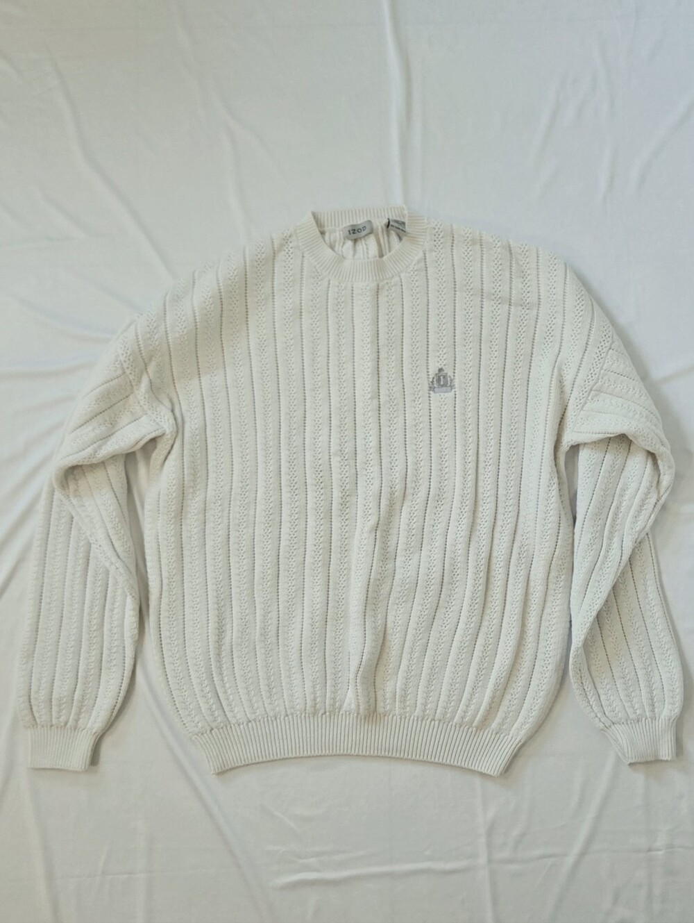 IZOD White Crewneck Sweater | Size M